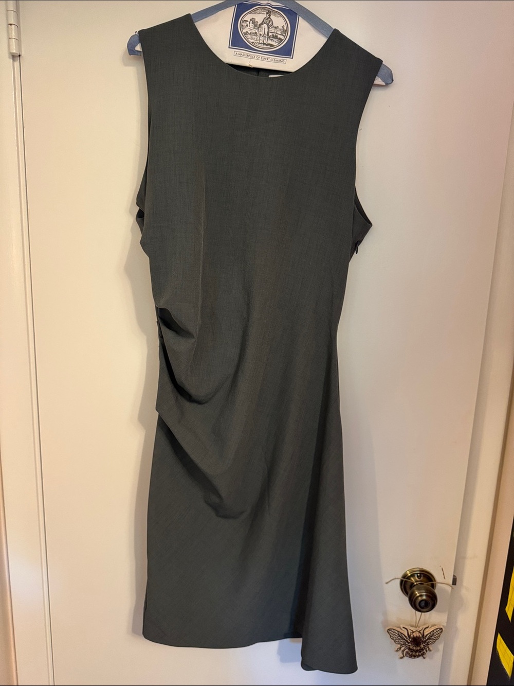 MM Lafleur Sleeveless Draped Suiting Dress